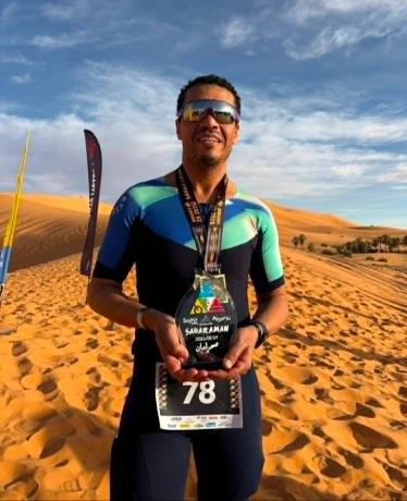 جواهر وهران تتألق في ترياتلون"  صحراء مان"  الدولي بتاغيت   تكريم البطل  بوداوي خالد بجائزة شرفية