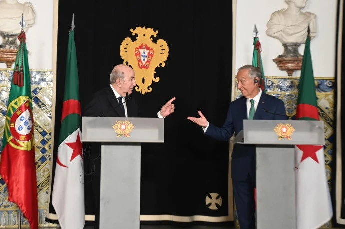 رئيس الجمهورية يجري مكالمة هاتفية مع نظيره  البرتغالي  اطمأن من خلالها على حالته الصحية بعد تعرضه لوعكة صحية عابرة