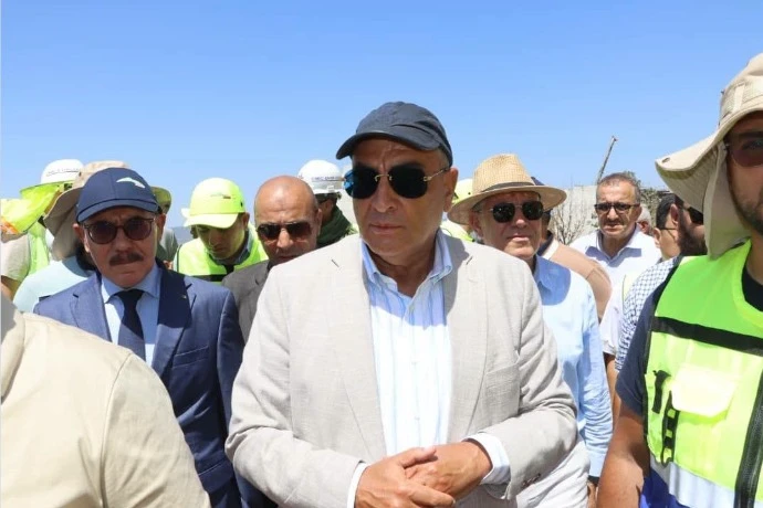 جلاوي يتفقد ورشات المشروع السككي المنجمي الشرقي في سوق أهراس