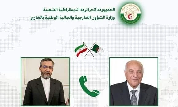 عطاف يتلقى مكالمة هاتفية من وزير الخارجية الإيراني بالإنابة