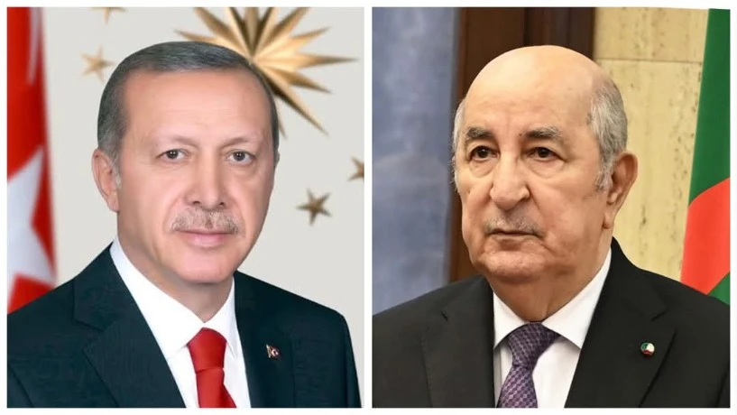 رئيس الجمهورية يتلقى مكالمة هاتفية من نظيره التركي هنأه فيها بمناسبة حلول عيد الفطر المبارك