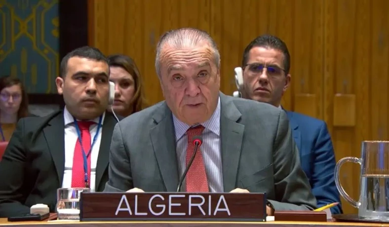 مجلس الأمن الأممي: الجزائر تدعو الى اطلاق عملية سلام "جدية" تؤدي الى اقامة دولة فلسطين