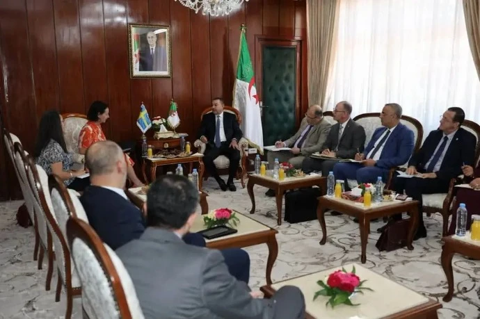 وزير الداخلية والجماعات المحلية والنقل يستقبل سفيرة مملكة السويد بالجزائر