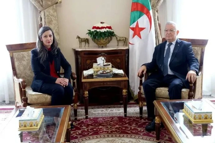 رئيس مجلس الأمة يستقبل رئيسة المجلس الشعبي الوطني