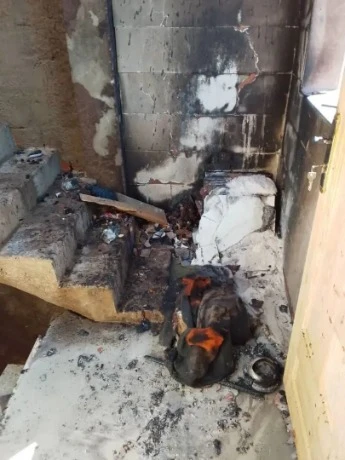 قارورة غاز تتسبب في احتراق  مسكن بتنس