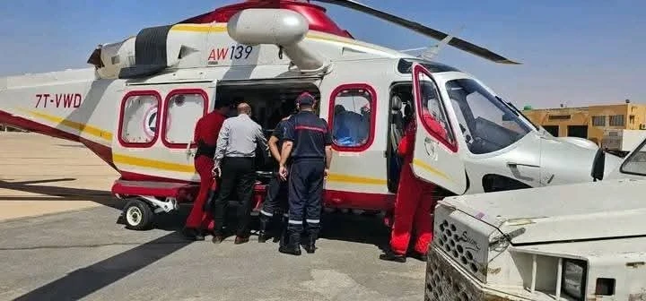 وضعا تحت العناية الطبية المكثفة بمستشفى الحروق بوهران ...... إجلاء طفلين عبر مروحية إثر حادث انفجار غاز  بورقلة