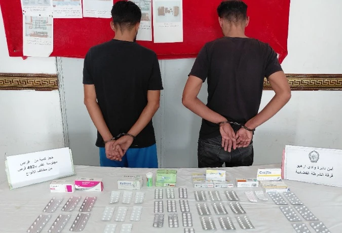 غليزان: حجز 492 قرصا مهلوسا وتوقيف شخصين بوادي ارهيو