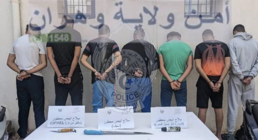 أمن دائرة أرزيو يضع حدا لنشاط عصابة احياء ويوقف 7 أشخاص