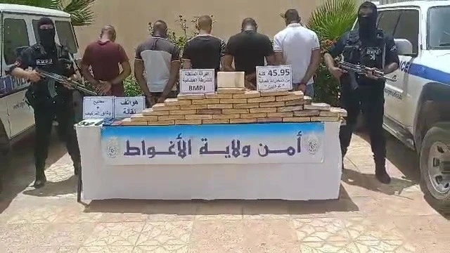 الأغواط : ضبط قرابة 46 كلغ من الكوكايين