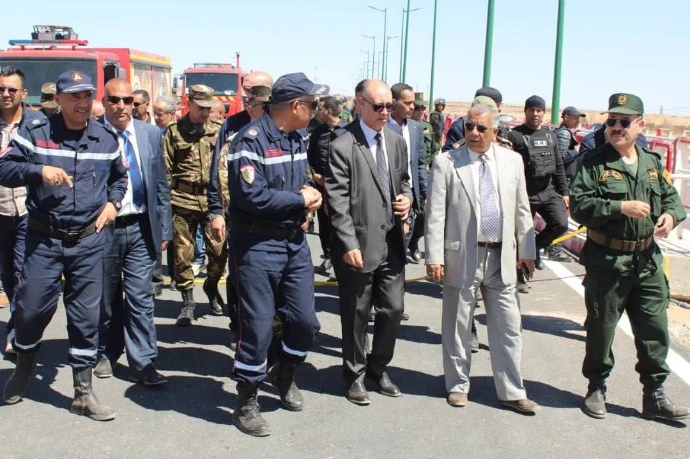 تحت إشراف والي  بشار احمد بن يوسف ...  إجراء مناورات لاختبار جاهزية مخطط النجدة الولائي