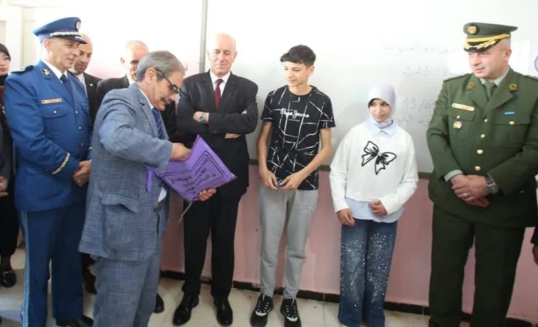 والي تلمسان يوسف بشلاوي  يشرف على انطلاق امتحان البيام   من ثانوية الاخوة بوعبدالله