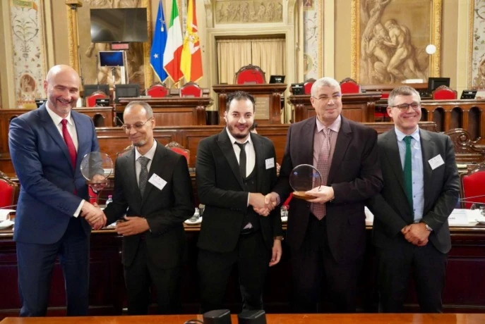 المؤسسة الناشئة حدائق بابل  بمعسكر تتوج بجائزة افضل مبادرة شبابية في ريادة الأعمال المتوسطية بايطاليا