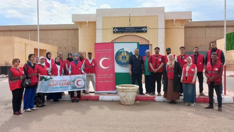 في إطار اتفاقية مع الهلال الأحمر الجزائري...  قافلة طبية لفائدة نزلاء المؤسسة العقابية بعين الحجر