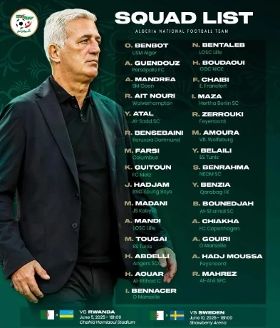 الناخب الوطني بيتكوفيتش يستدعي 29 لاعبا لوديتي رواندا والسويد