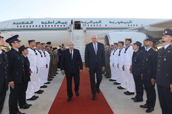 رئيس الجمهورية يحل بروما في زيارة رسمية الى ايطاليا