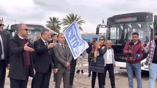 والي وهران يعطي إشارة انطلاق دخول 50 حافلة حيز الخدمة