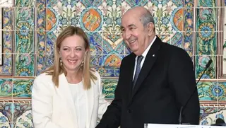 رئيس الجمهورية يخص رئيسة مجلس الوزراء الإيطالي باستقبال رسمي بمقر رئاسة  الجمهورية