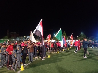 الأسرة الرياضية و الإعلامية تجتمع بملعب "فلاوسن" للترويج للألعاب المتوسطية