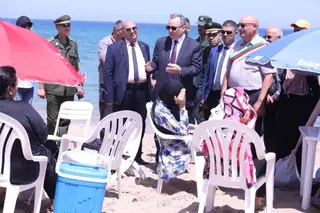 إبراهيم اوشان يقف على اخر التحضيرات من مداغ :  مجانية الشواطئ وتحسين ظروف الاستقبال  من أجل موسم ناجح