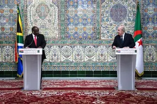 رئيس الجمهورية ونظيره الجنوب إفريقي يؤكدان دعمهما غير المشروط لحق الشعب الفلسطيني في إقامة دولته المستقلة