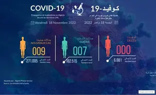 كورونا: 9 إصابات جديدة مع عدم تسجيل أي وفاة خلال 24 ساعة الأخيرة بالجزائر