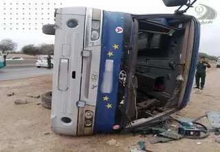 وهران: 49جريحا في انحراف حافلة لنقل المسافرين