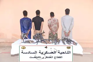 وزارة الدفاع :القبض على 5 إرهابيين واسترجاع كمية من الأسلحة والذخيرة ببرج باجي مختار  وتمنراست