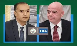 رئيس الفيفا يهنئ وليد صادي عقب انتخابه على رأس الفاف